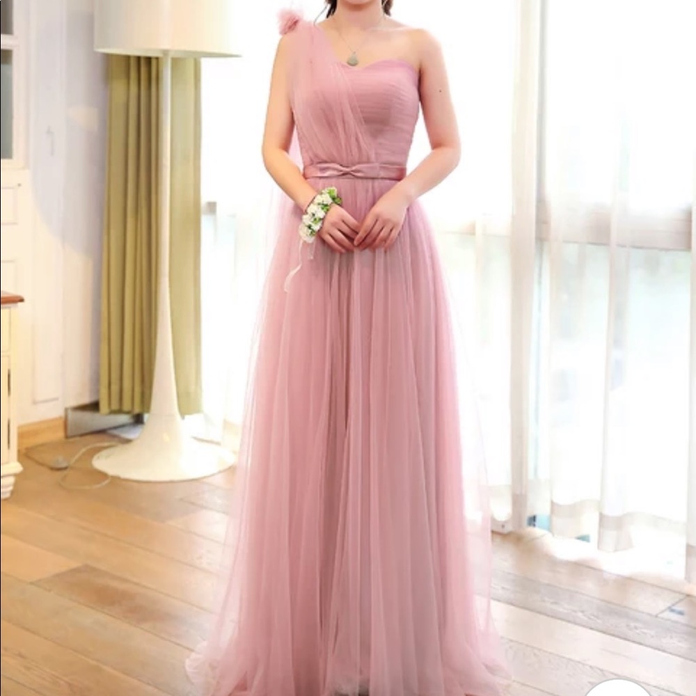 Homecoming prom bridesmaid pink cute dress